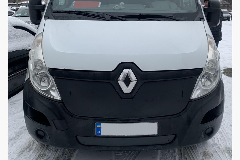 Renault Master 2011-2023 гг. Зимняя решетка (2014-2019, верхняя) глянцевая Фото 2