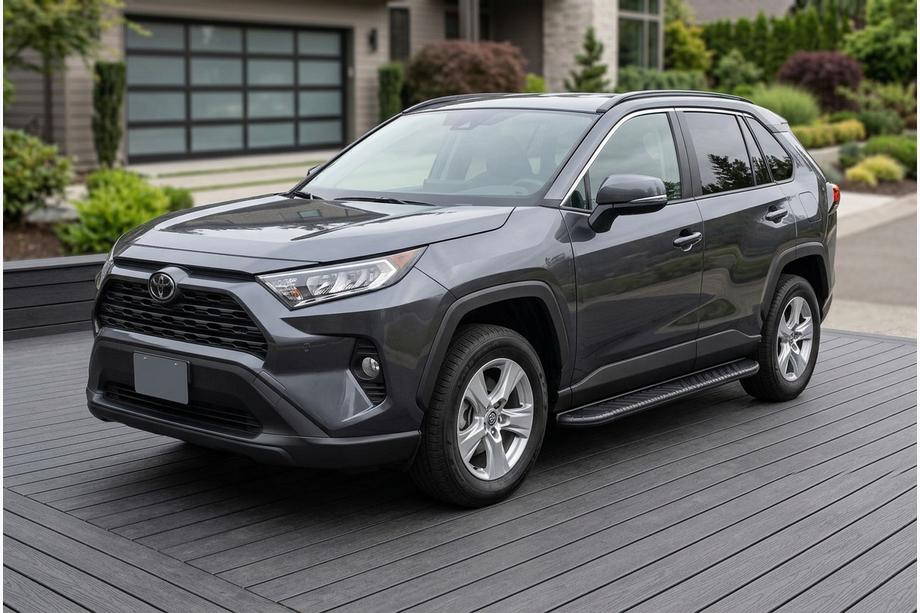 Toyota Rav 4 2019–2025 гг. Боковые Подножки Bosphore Black (2 шт., Алюминий) Image
