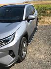 Toyota Rav 4 2019–2025 гг. Боковые Подножки Maydos V2 (2 шт., Алюминий с Нержавейкой) фото 4