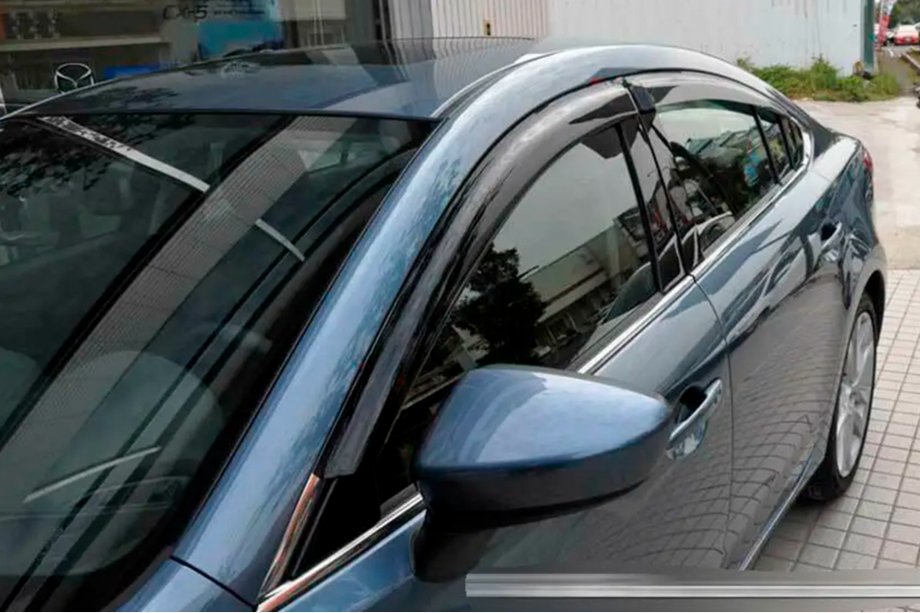 Mazda 6 2008-2012 гг. Ветровики на окна (4 шт, HIC) Image