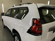 Toyota Land Cruiser Prado 150 2009-2023 гг. Рейлинги турецкий дизайн (Черные, 2 шт) Металлические ножки фото 9