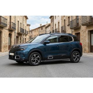Боковые Подножки Allmond Black (2 шт, Алюминий) Citroen C5 Aircross 2017-2025 гг. фото 1