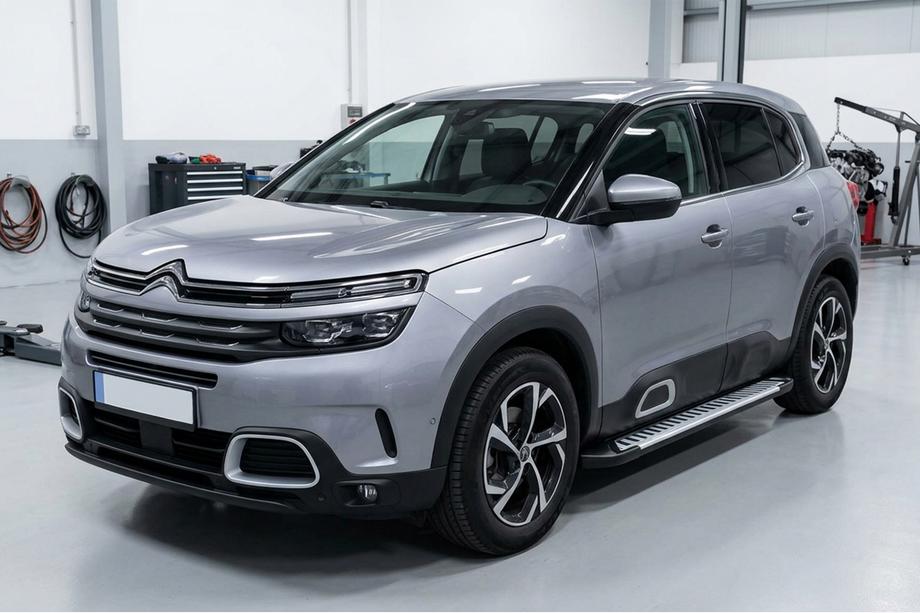 Citroen C5 Aircross 2017-2025 гг. Боковые пороги Line (2 шт, алюминий) Image