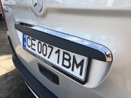 Mercedes Citan 2013-2021 гг. Хромированная накладка над номером (нержавейка) фото 4