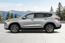 Hyundai Santa Fe 4 2018-2023 гг. Боковые Подножки Tayga Black (2 шт., Алюминий) фото 1