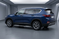 Hyundai Santa Fe 4 2018-2023 гг. Боковые Подножки Tayga V2 (2 шт., Алюминий) фото 1
