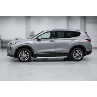 Боковые Подножки Maya V2 (2 шт., Алюминий) Hyundai Santa Fe 4 2018-2023 гг. фото 1