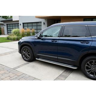 Боковые Подножки Maydos V2 (2 шт., Алюминий и Нержавейка) Hyundai Santa Fe 4 2018-2023 гг. фото 1