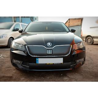 Зимняя накладка на решётку (2015-2019, нижняя) Skoda Superb 2015-2024 гг. фото 2