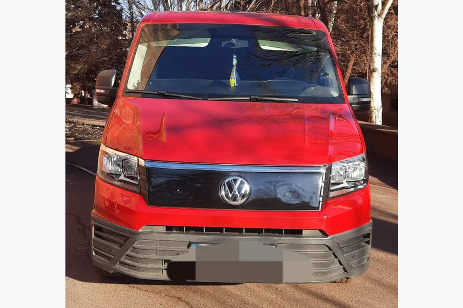 Volkswagen Crafter 2016- гг. Зимняя решетка Глянцевая Фото 1