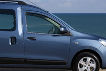 Renault Dokker 2013-2022 гг. Окантовка окон (2 шт., нержавейка) Carmos - Турецкая Нержавеющая Сталь фото 2