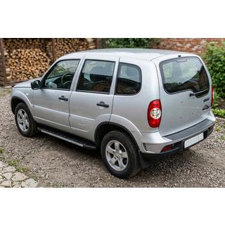 Боковые Подножки Duru (2 шт., Алюминий) Chevrolet Niva 1998-2020 гг. фото 1