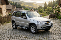 Chevrolet Niva 1998-2020 гг. Боковые Подножки Rainbow (2 шт., Алюминий) фото 1