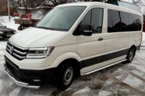 Volkswagen Crafter 2016- гг. Передняя защита ST085 Нержавейка фото 4