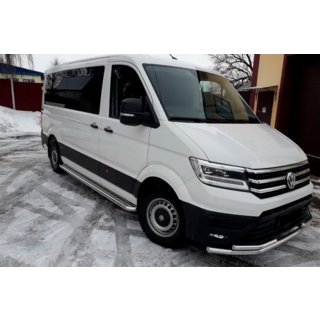 Передняя защита ST085 Нержавейка Volkswagen Crafter 2016- гг. фото 2