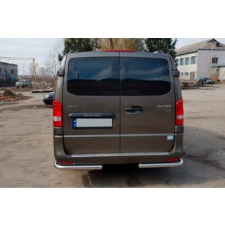 Задняя защита углы AK003 (нержавейка) Mercedes Vito/V-class W447 2014- гг. фото 2