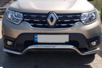 Dacia Duster 2018-2024 гг. Передняя защита WT008 (нерж. сталь) фото 5