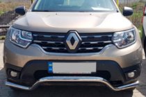 Renault Duster 2018-2024 гг. Передняя защита WT008 (нерж. сталь) фото 4