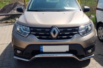Renault Duster 2018-2024 гг. Передняя защита WT008 (нерж. сталь) фото 6