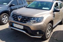 Renault Duster 2018-2024 гг. Передняя защита WT008 (нерж. сталь) фото 7