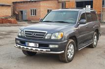 Lexus LX470 1998-2007 гг. Передняя защита ST015 (нержавейка) фото 6