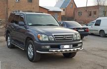 Lexus LX470 1998-2007 гг. Передняя защита ST015 (нержавейка) фото 5