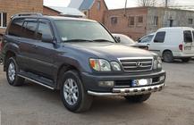 Lexus LX470 1998-2007 гг. Передняя защита ST015 (нержавейка) фото 7