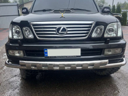 Lexus LX470 1998-2007 гг. Передняя защита ST015 (нержавейка) фото 8