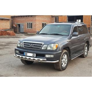 Передняя защита ST015 (нержавейка) Lexus LX470 1998-2007 гг. фото 2