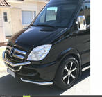 Mercedes Sprinter W906 2006–2018 гг. Защита переднего бампера OM3-2 (2013+, Нержавейка) фото 6