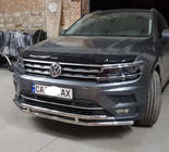 Volkswagen Tiguan 2016-2023 гг. Передняя защита ST016 (нержавейка) фото 4
