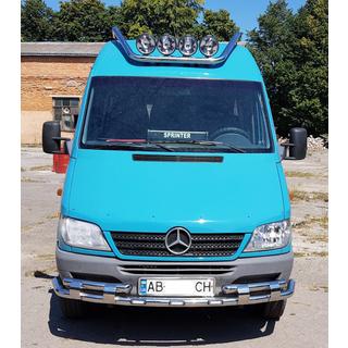 Передняя защита ST015-2 (нерж. сталь) Mercedes Sprinter W901/902/903/904/905 1995–2006 гг. фото 2