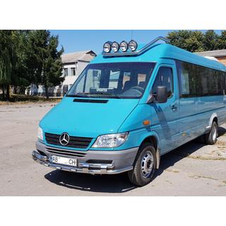 Передняя защита ST015-2 (нерж. сталь) Mercedes Sprinter W901/902/903/904/905 1995–2006 гг. фото 4