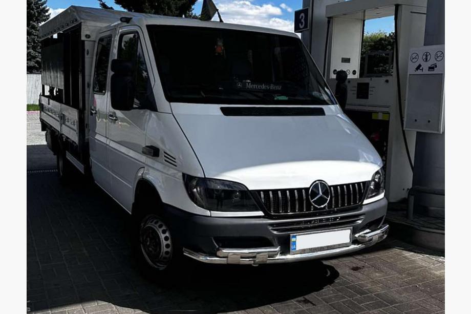 Mercedes Sprinter W901/902/903/904/905 1995–2006 гг. Передняя защита ST015-2 (нерж. сталь) Фото 7