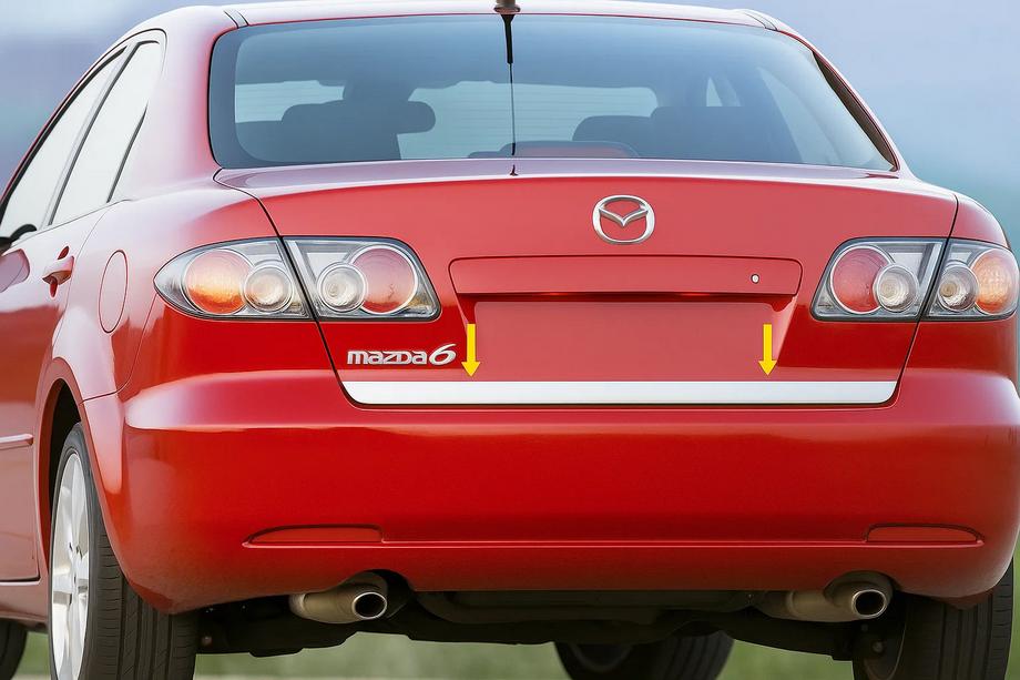 Mazda 6 2003-2008 гг. Накладка на багажник нержавейка Image