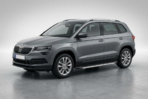 Skoda Karoq 2018- гг. Боковые Подножки Maya V1 (2 шт., Алюминий) фото 1