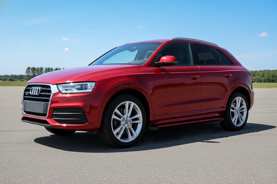 Audi Q3 2011-2019 гг. Боковые Подножки Maya Red (2 шт., Алюминий) Image