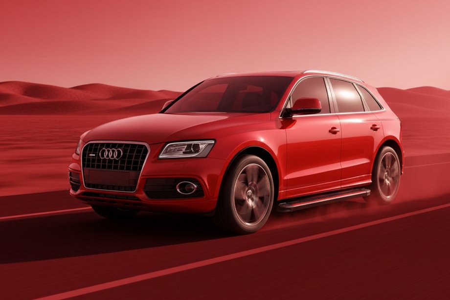 Audi Q5 2008-2017 гг. Боковые Подножки Maya Red (2 шт., Алюминий) Image