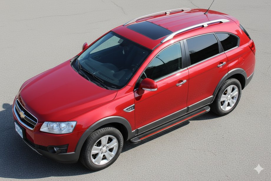 Chevrolet Captiva 2006-2019 гг. Боковые Подножки Maya Red (2 шт., Алюминий) 2006-2015 Image