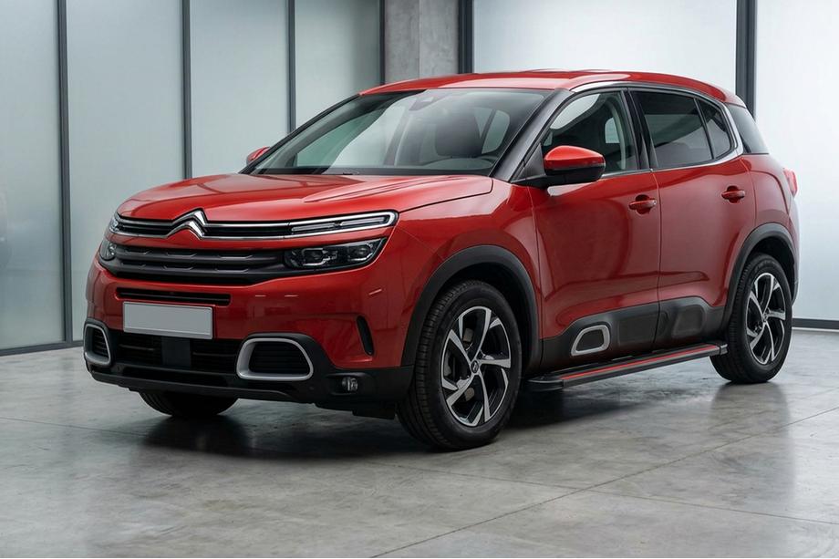 Citroen C5 Aircross 2017-2025 гг. Боковые Подножки Maya Red (2 шт., Алюминий) Image