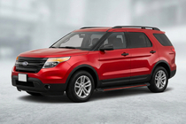 Ford Explorer 2011-2019 гг. Боковые Подножки Maya Red (2 шт., Алюминий) фото 1