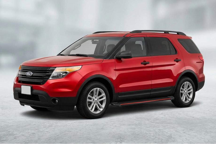 Ford Explorer 2011-2019 гг. Боковые Подножки Maya Red (2 шт., Алюминий) Image