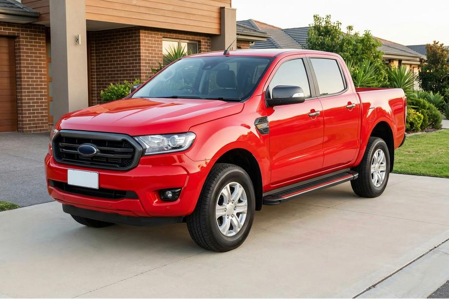 Ford Ranger 2011–2022 гг. Боковые Подножки Maya Red (2 шт., Алюминий) Image