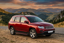 Jeep Compass 2006-2016 гг. Боковые Подножки Maya Red (2 шт., Алюминий) фото 1