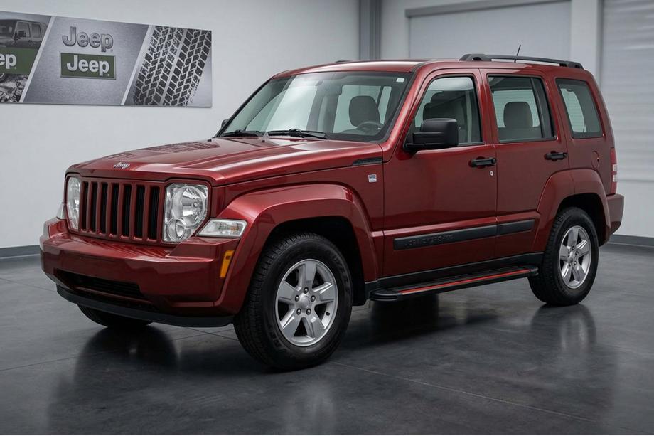 Jeep Cherokee/Liberty 2007-2013 гг. Боковые Подножки Maya Red (2 шт., Алюминий) Image