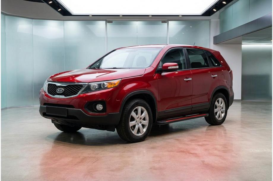 Kia Sorento II XM 2009-2014 гг. Боковые Подножки Maya Red (2 шт., Алюминий) 2013-2016 Image
