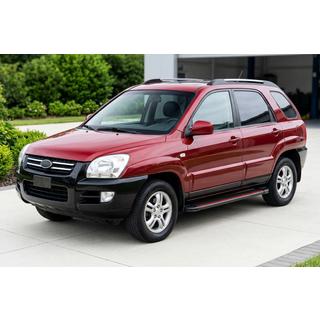 Боковые Подножки Maya Red (2 шт., Алюминий) Kia Sportage 2004-2010 гг. фото 1