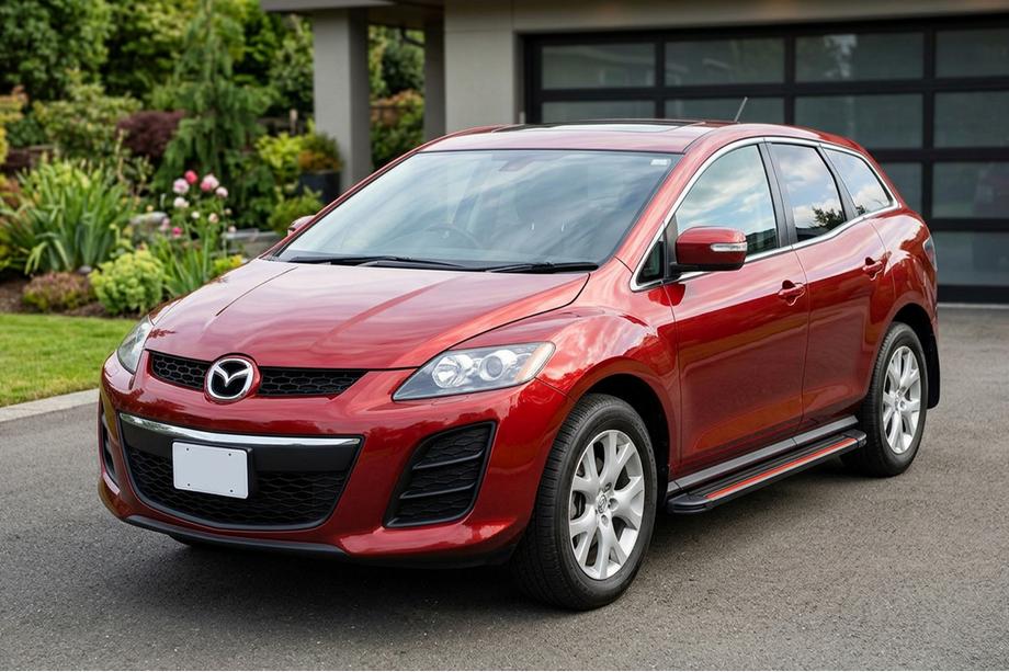 Mazda CX-7 2006-2012 гг. Боковые Подножки Maya Red (2 шт., Алюминий) Image