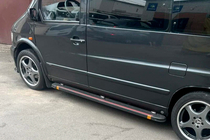 Mercedes Vito W638 1996-2003 гг. Боковые Подножки Maya Red (2 шт., Алюминий) фото 4
