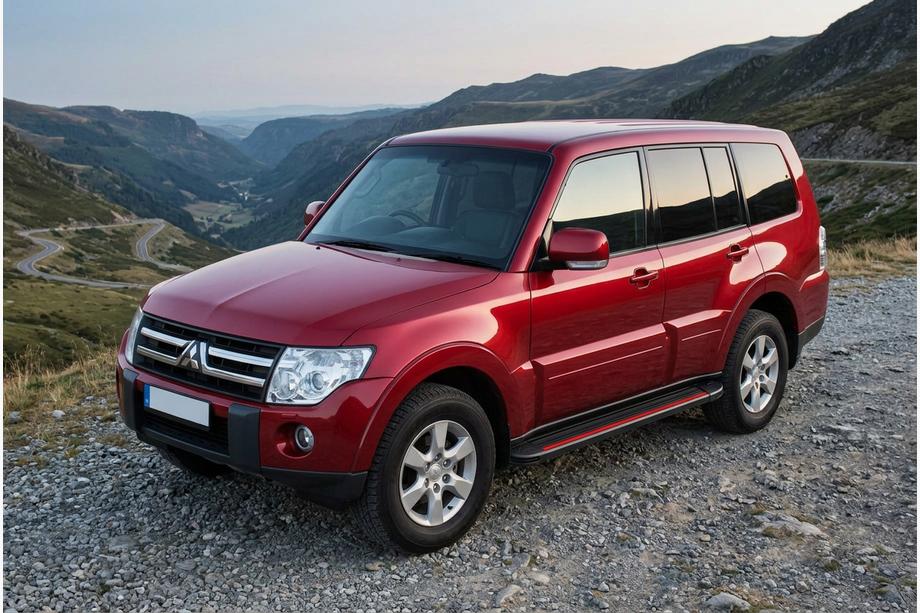 Mitsubishi Pajero Wagon IV 2006-2021 гг. Боковые Подножки Maya Red (2 шт., Алюминий) Image
